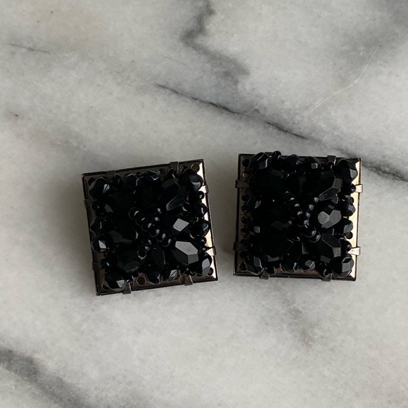 Black Bead Signed Shoe Clips - Picture 6 of 11